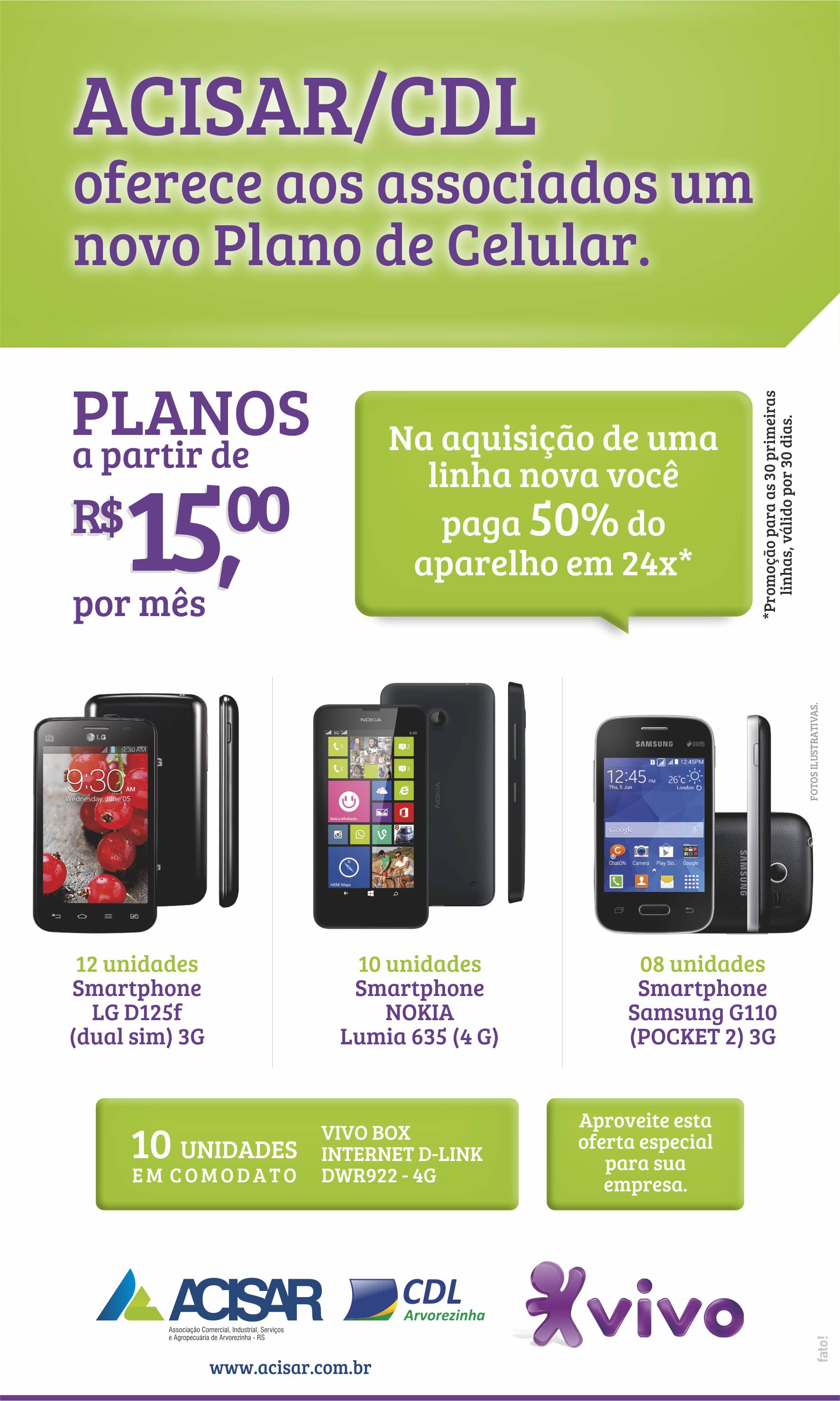 ACISAR/CDL disponibiliza de novas linhas de celulares ao seus associados.