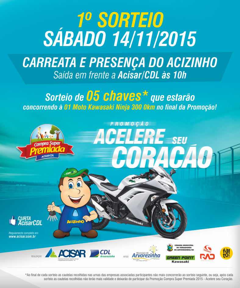 1º SORTEIO DA PROMOÇÃO 